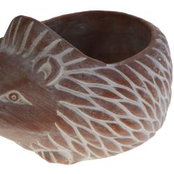 Terracotta planter hedgehog 16.5x11x11.5cm