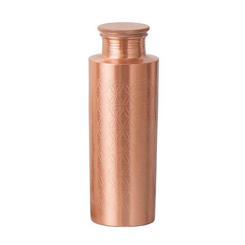 Copper water bottle, Flower of Life, 700ml