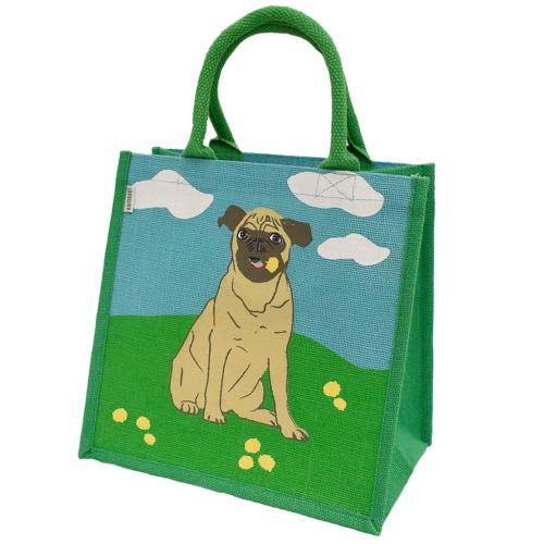 Jute shopping bag, pug