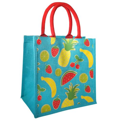 Jute shopping bag, Fruits 30x30cm