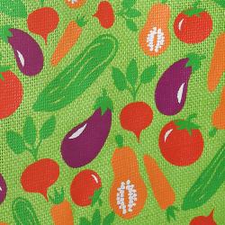 Jute shopping bag, Vegetables 30x30cm