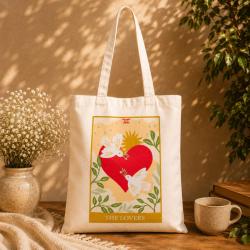 Tote Bag Recycled Cotton The Lovers 36 x 40cm