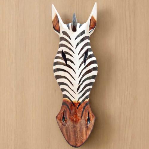 Mask Albesia Wood Giraffe 50cm