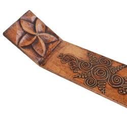 Incense holder flower eco-friendly mango wood 27x4.5x5.5cm