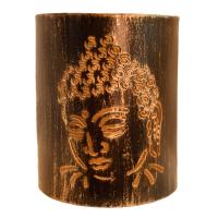 T-lite holder, metal die cut, Buddha head, 15cm height