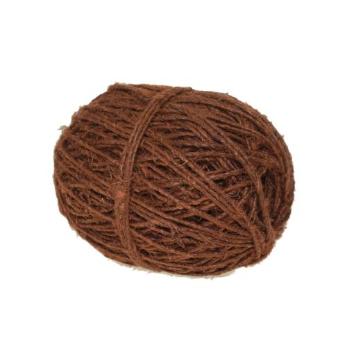 Single ball of garden or craft natural hemp twine brown length 50m