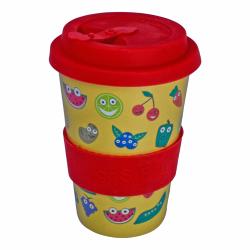 Reusable Tea/Coffee Travel Cup/Mug Eco Biodegradable Rice Husk Fruit & Vegetables