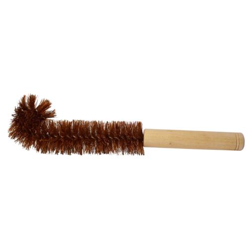 Coconut coir cleaning brush with curved end 30 x 8 x 4cm