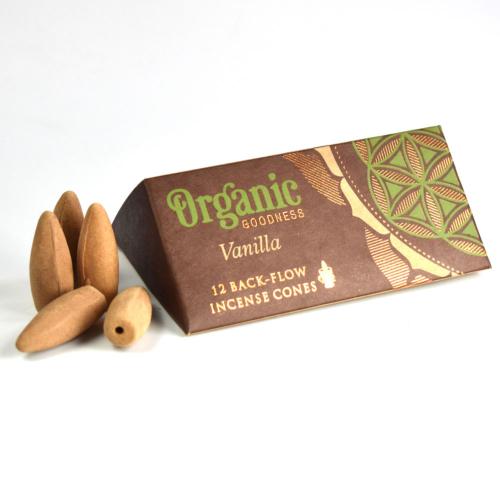 Organic Goodness Vanilla 12 Back-Flow Incense Cones