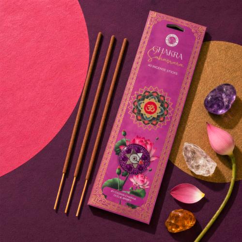 Incense with Burner Chakra Mantra Sahasrara - Crown