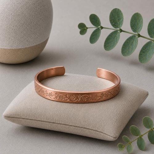 Copper Bracelet / Bangle Floral
