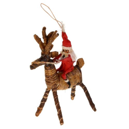 Christmas Tree decoration, Santa on reindeer
