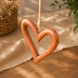 Hanging Heart Jempinis Wood 23 x 23cm