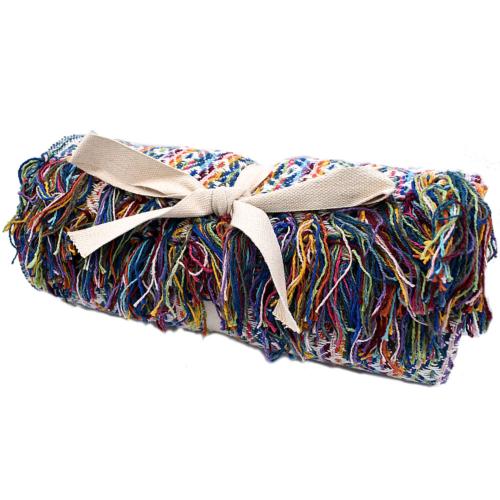 Throw/Bedspread Recycled Cotton Blend Multicoloured Diamond 200x150cm