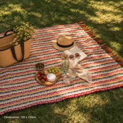 Recycled Cotton Beach & Picnic Blanket With Carry Strap