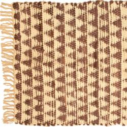 Chindi rag rug recycled cotton brown 60x90cm