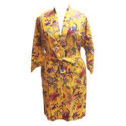 Kimono Leftover Fabric Yellow Main Colour One-Size