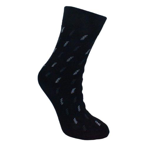 Socks Recycled Cotton / Polyester Black With Squiggles Shoe Size UK 7-11 Mens