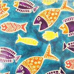 Leather Purse Fish 16.5 x 11cm