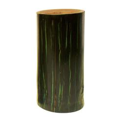 Single bamboo toothbrush holder/pencil pot green height 12cm