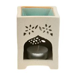 Oilburner cutwork square floral