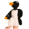 Finger puppet penguin and baby