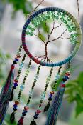 Dreamcatcher tree jewelled rainbow 7.5cm