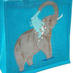 Jute shopping bag, elephant
