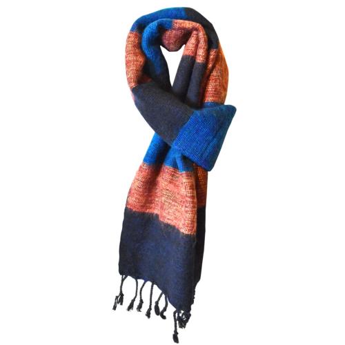 Woollen scarf stripes, 150 x 32cm, assorted colours