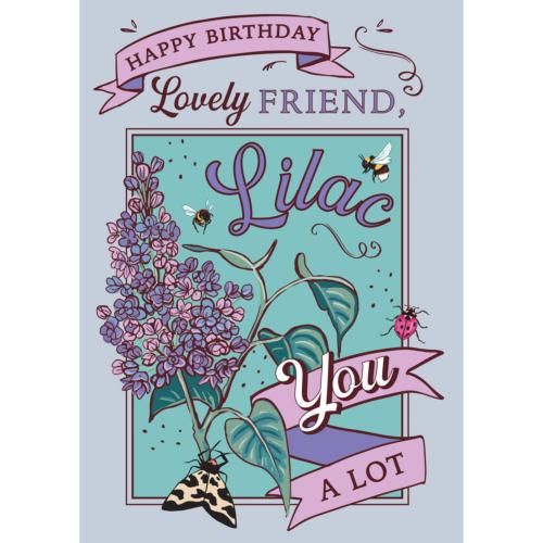 Birthday card "Lovely Friend - Lilac You" 12x17cm