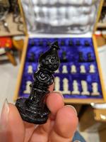 Luxury wooden chess set soapstone pieces hand carved Fair Trade 30x30cm