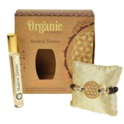 Scented bracelet + spray gift set, Organic Goodness, Madurai Jasmine