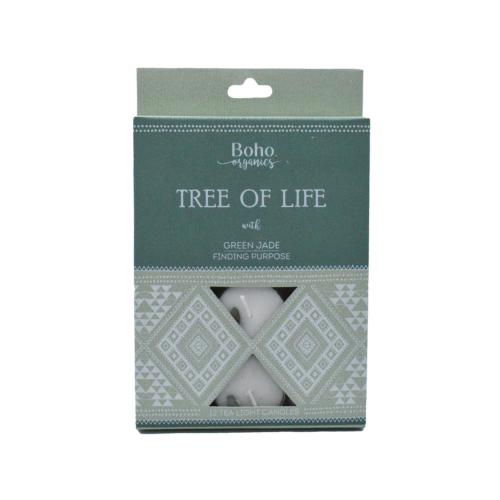 Boho Organics 12 Tea Light Candles Tree of Life 10g each