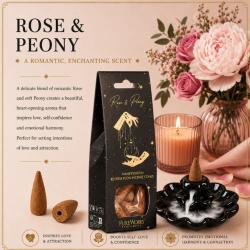 Back-Flow Incense Cones Esoteric Love Spell, Rose and Peony