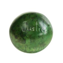 Sentiment pebble round, Justice, green