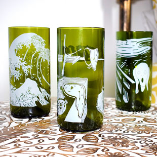 Upcycled Glassware from Chile