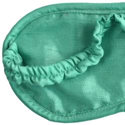 Turquoise eye mask with recycled brocade fabric 23 x 11.5 cm