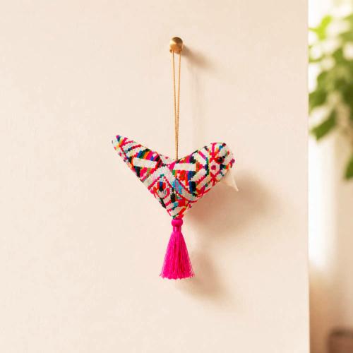 Hanging Decoration Recycled Textile, Bird Assorted Designs