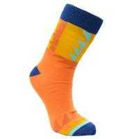 Bamboo Socks Geometric Orange Blue Shoe Size UK 7-11 Mens Fair Trade Eco