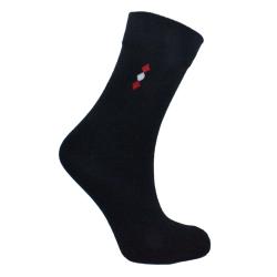 Socks Recycled Cotton / Polyester Black With Diamonds Shoe Size UK 7-11 Mens