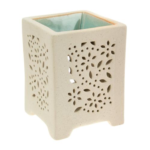 Oilburner cutwork square floral