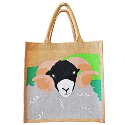 Jute shopping bag, Sheep 30x30cm
