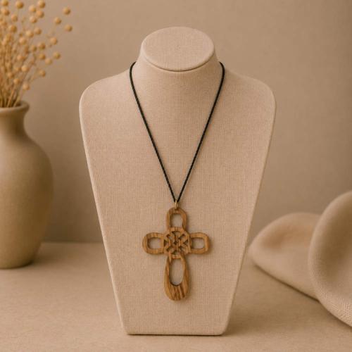 Pendant Olive Wood Celtic Cross 3 x 4.5cm