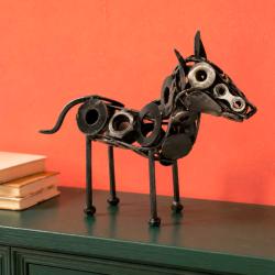 Recycled Metal Donkey Ornament