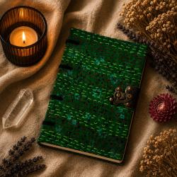 Notebook Metal Clasp Recycled Textile Dark Colours 12x18cm