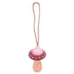 Handcrafted Purple Woodland Toadstool Hanging Decoration