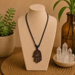 Pendant Sonokeling Rosewood, Hamsa Hand