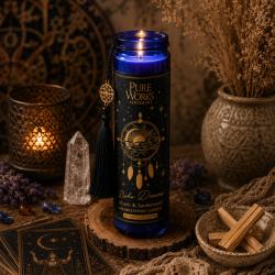 Candle in Glass Jar Esoteric Boho Dreams, Myrrh and Sandalwood 300g