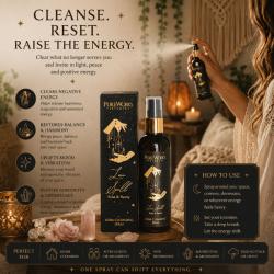 Aura Cleansing Spray Esoteric Love Spell, Rose and Peony