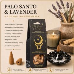 Back-Flow Incense Cones Esoteric Purifying Moon, Palo Santo and Lavender